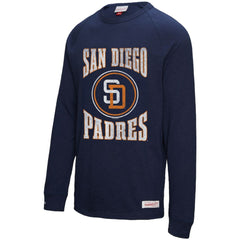 San Diego Padres Arched Logo Slub Long Sleeve T-Shirt Navy