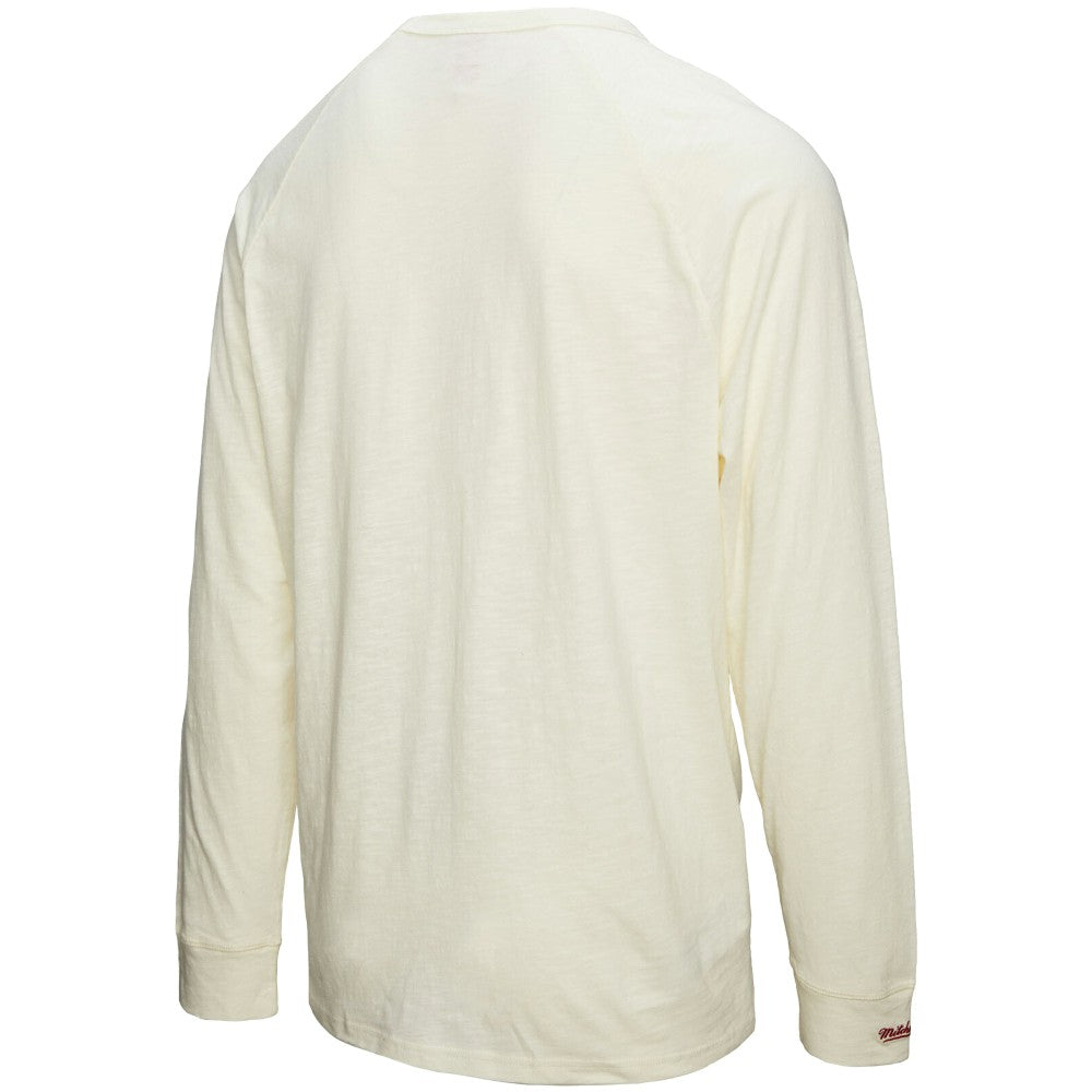 Cincinnati Reds Arched Logo Slub Long Sleeve T-Shirt Cream