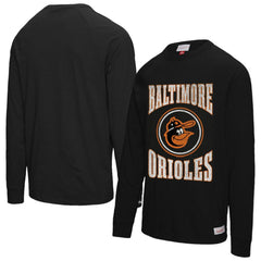 Baltimore Orioles Arched Logo Slub Long Sleeve T-Shirt Black