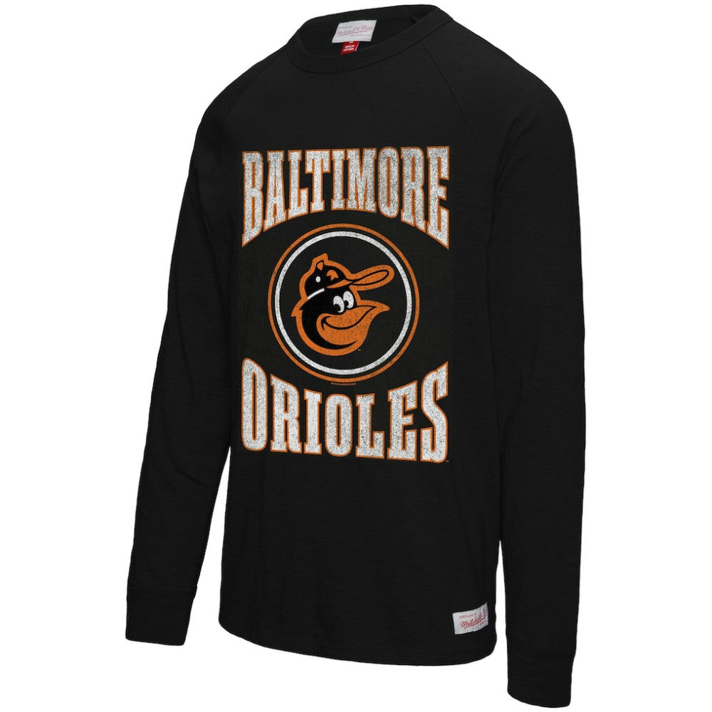 Baltimore Orioles Arched Logo Slub Long Sleeve T-Shirt Black