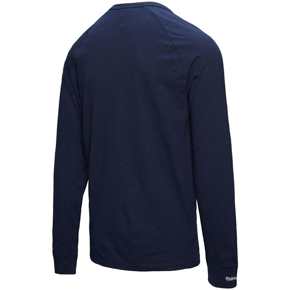 Milwaukee Brewers Arched Logo Slub Long Sleeve T-Shirt Navy