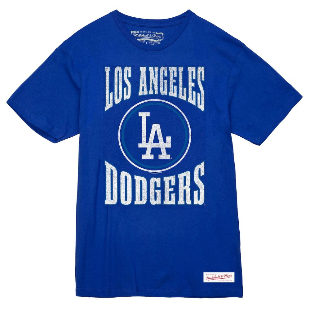 Los Angeles Dodgers Arched Logo Slub T-Shirt Royal