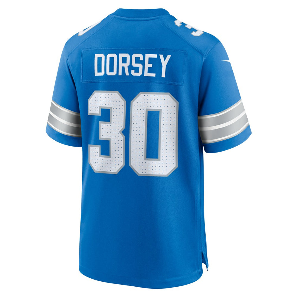 Khalil Dorsey Detroit Lions Team Game Jersey - Blue on sale