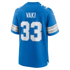 Sione Vaki Detroit Lions Team Game Jersey - Blue outlet