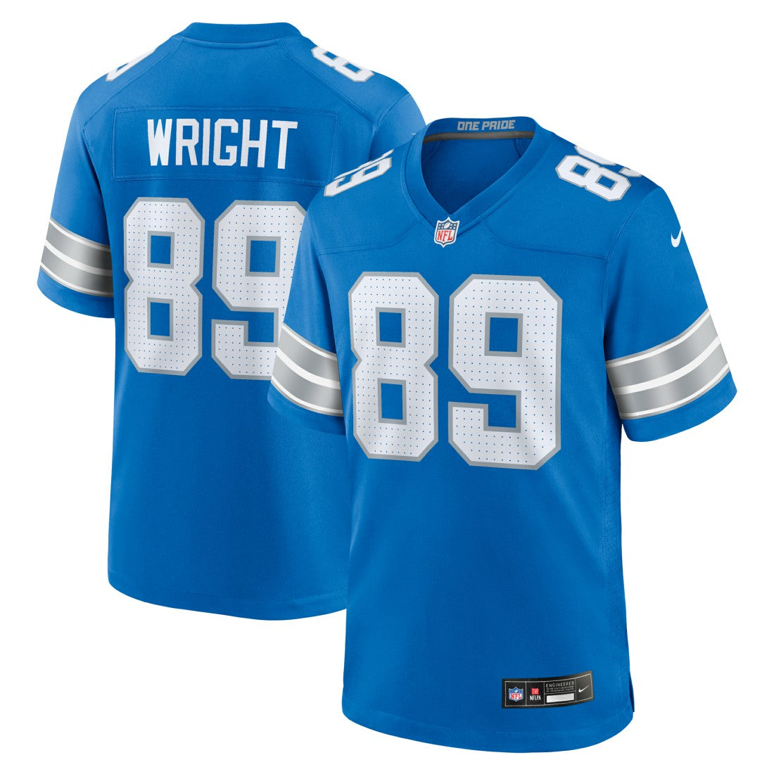 Brock Wright Detroit Lions Team Game Jersey - Blue on sale