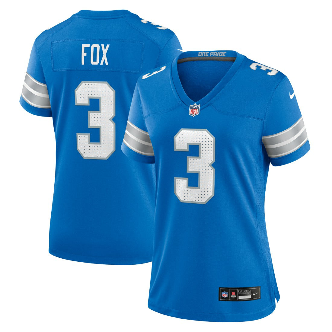 Jack Fox Detroit Lions Women's Team Game Jersey - Blue sale