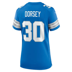 Khalil Dorsey Detroit Lions Women's Team Game Jersey - Blue for sale