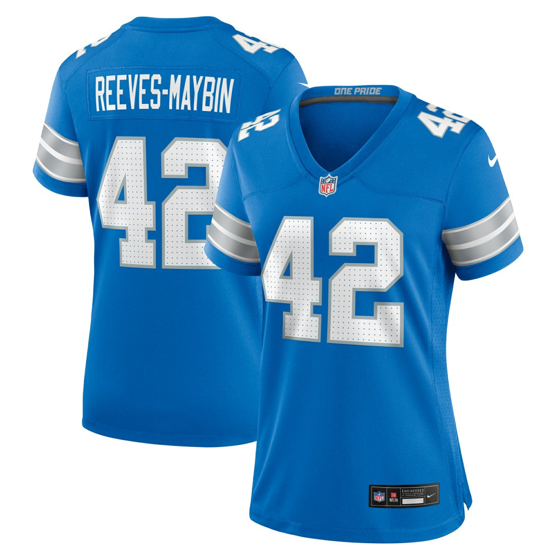 Jalen Reeves-Maybin Detroit Lions Women's Team Game Jersey - Blue discount