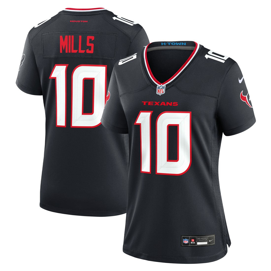 Davis Mills Houston Texans Women's Team Game Jersey - Navy sale