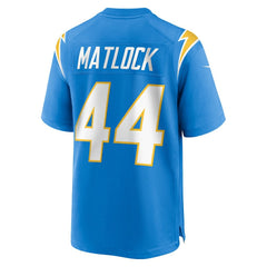 Scott Matlock Los Angeles Chargers Team Game Jersey - Powder Blue sale