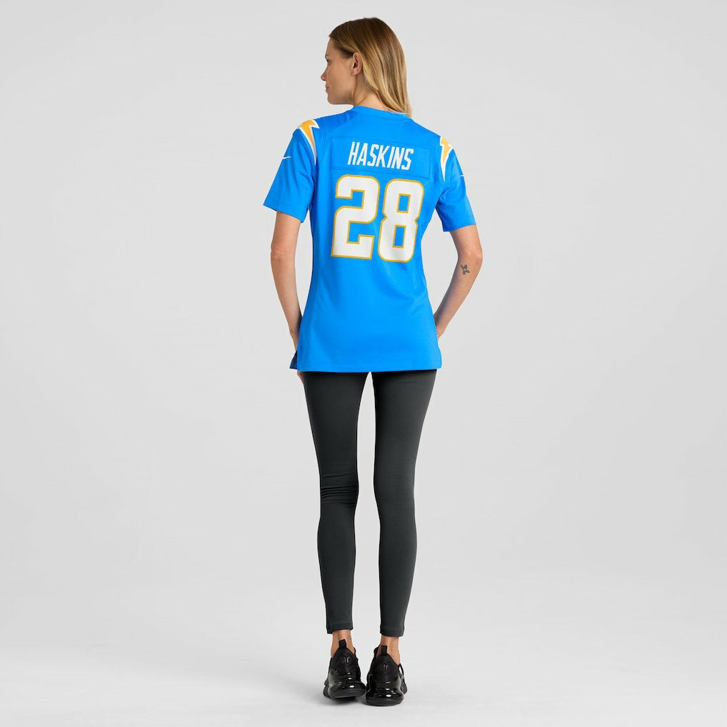 Hassan Haskins Los Angeles Chargers Women's Game Jersey - Powder Blue cheap