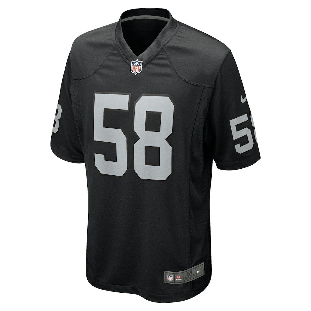 Jackson Powers-Johnson Las Vegas Raiders Team Game Jersey - Black cheap