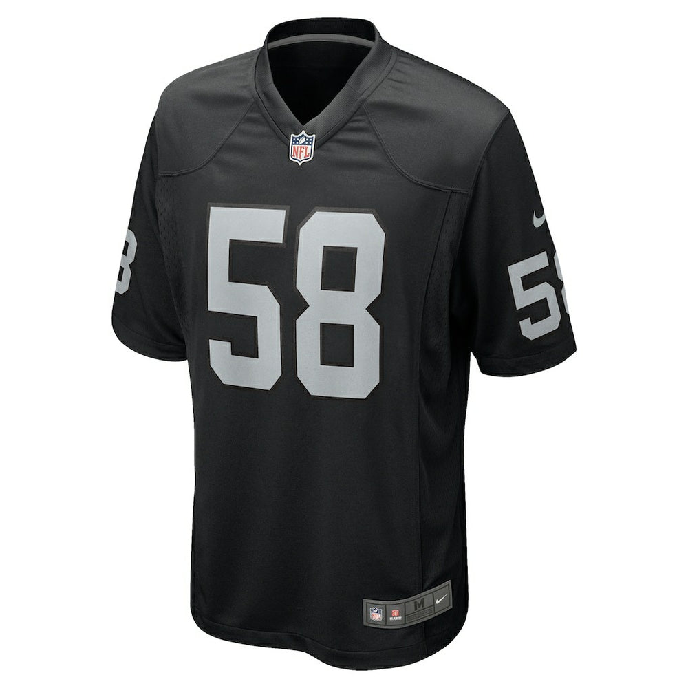 Jackson Powers-Johnson Las Vegas Raiders Team Game Jersey - Black cheap