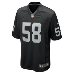 Jackson Powers-Johnson Las Vegas Raiders Team Game Jersey - Black cheap