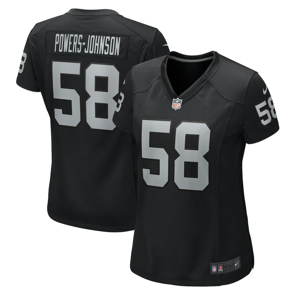 Jackson Powers-Johnson Las Vegas Raiders Women's Game Jersey - Black for sale