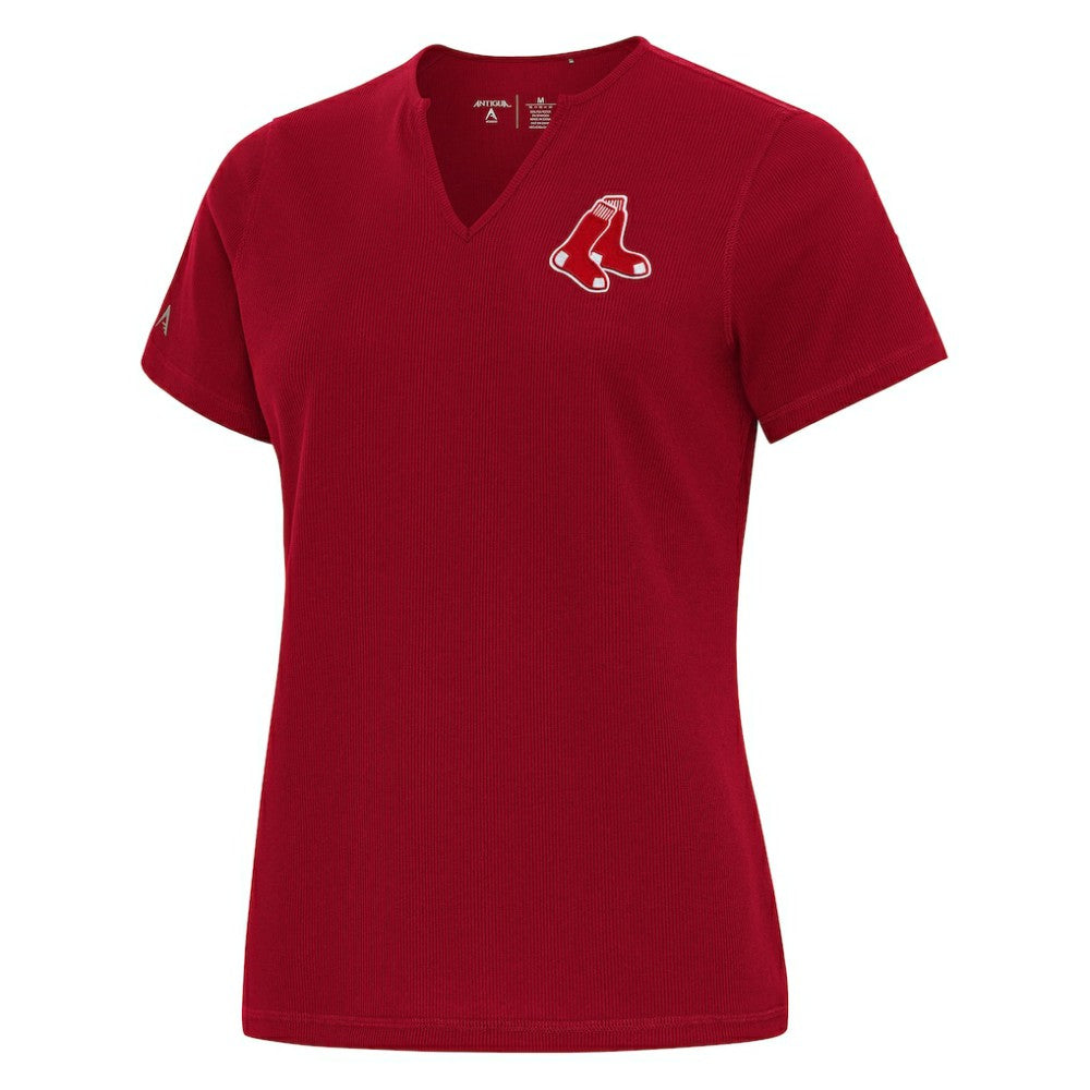 Boston Red Sox Antigua Women's Notch Neck T-Shirt Red