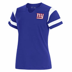 New York Giants Antigua Women's Encounter Short Sleeve Notch Neck Top - Royal outlet