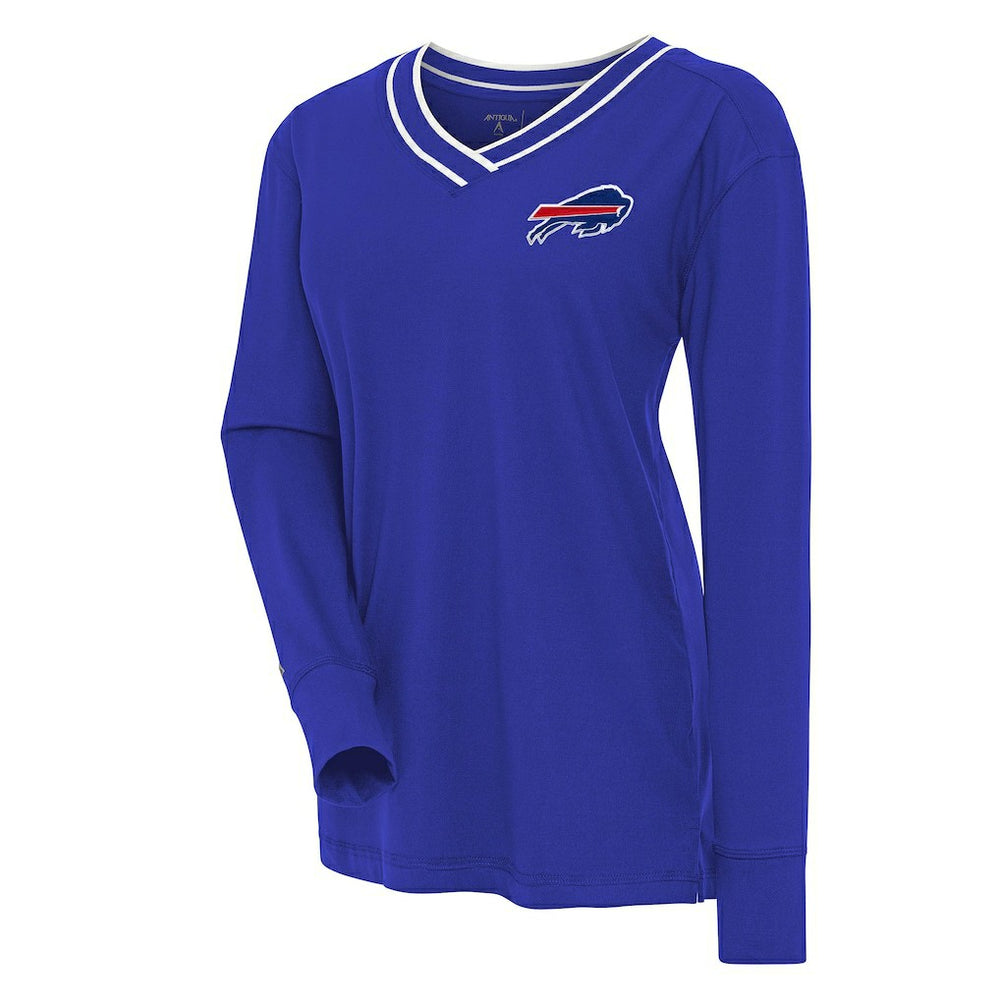 Buffalo Bills Antigua Women's Symbolic Long Sleeve V-Neck Top - Royal outlet