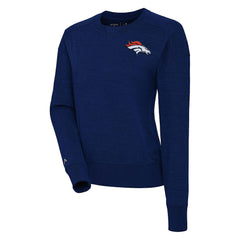 Denver Broncos Antigua Women's Forward Fleece Pullover Sweatshirt - Navy for sale