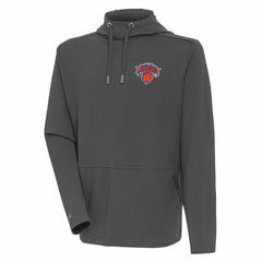New York Knicks Antigua Pure Honeycomb Pullover Hoodie - Pewter outlet