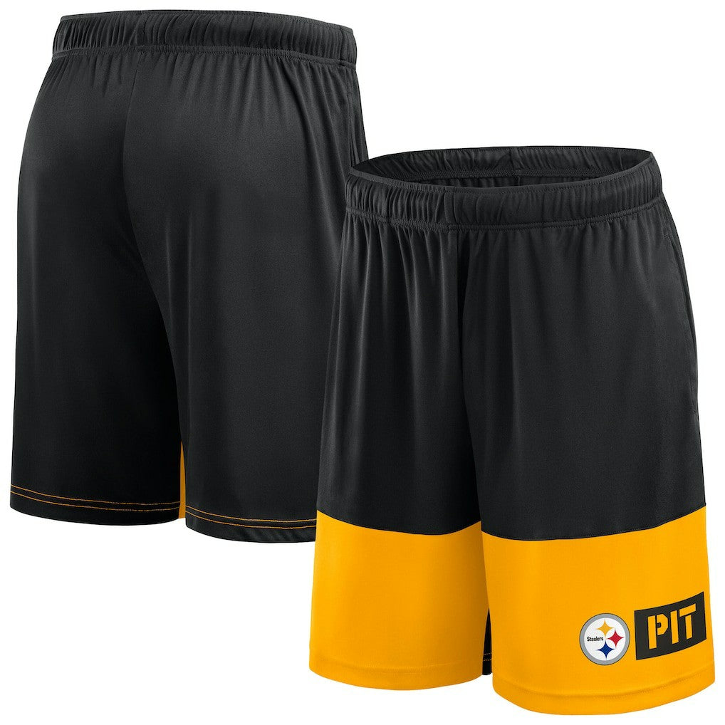 Pittsburgh Steelers Big & Tall Best of the Best Performance Shorts - Black/Gold outlet