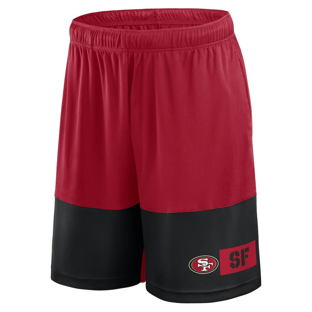 San Francisco 49ers Big & Tall Best of the Best Performance Shorts - Scarlet/Black outlet