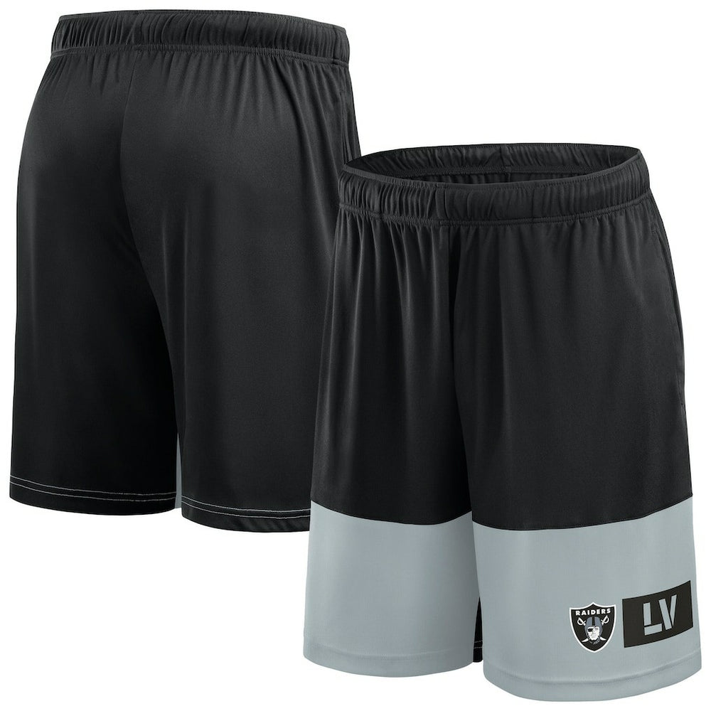 Las Vegas Raiders Big & Tall Best of the Best Performance Shorts - Black/Silver for sale