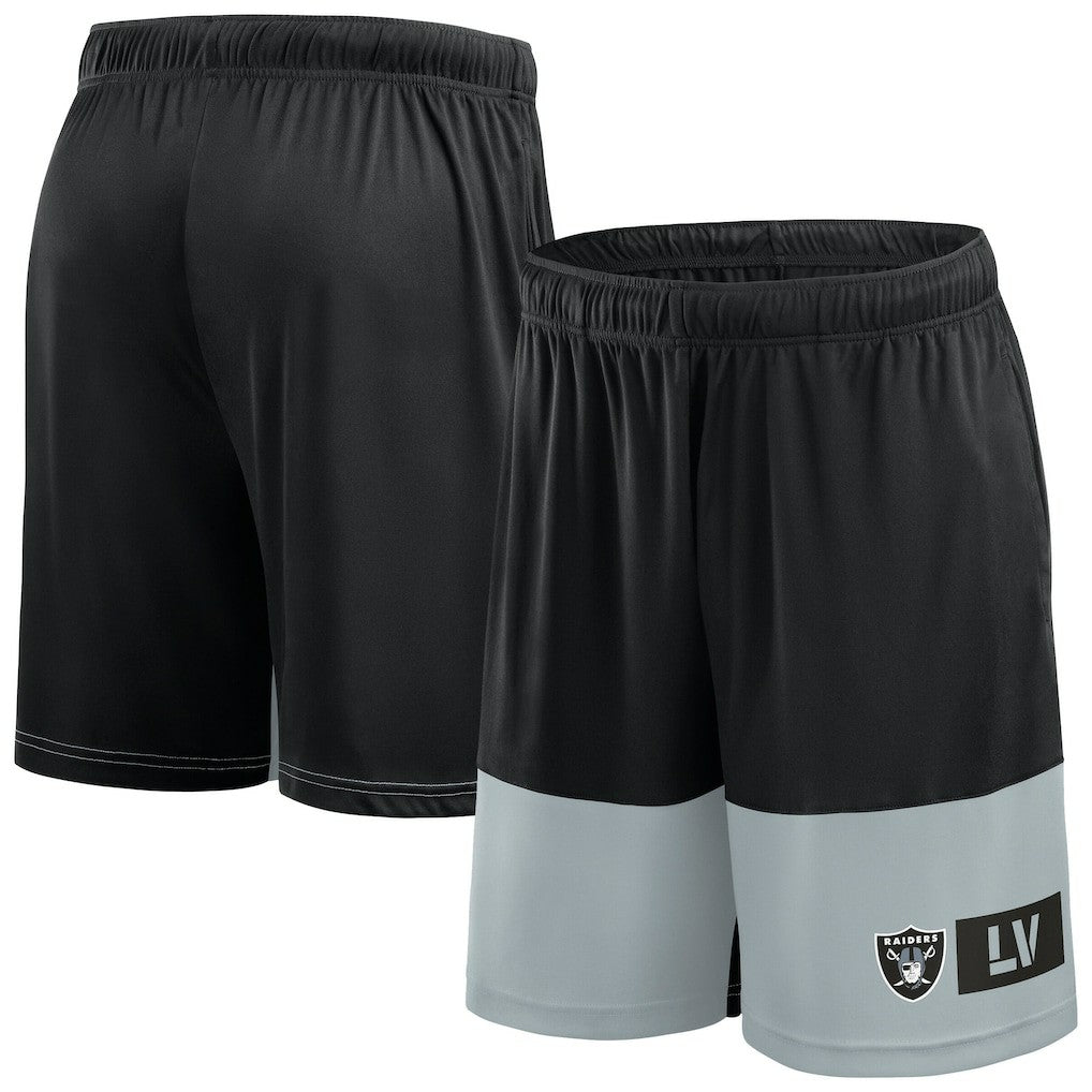 Las Vegas Raiders Big & Tall Best of the Best Performance Shorts - Black/Silver for sale
