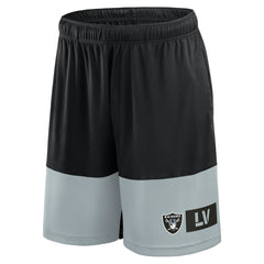 Las Vegas Raiders Big & Tall Best of the Best Performance Shorts - Black/Silver for sale