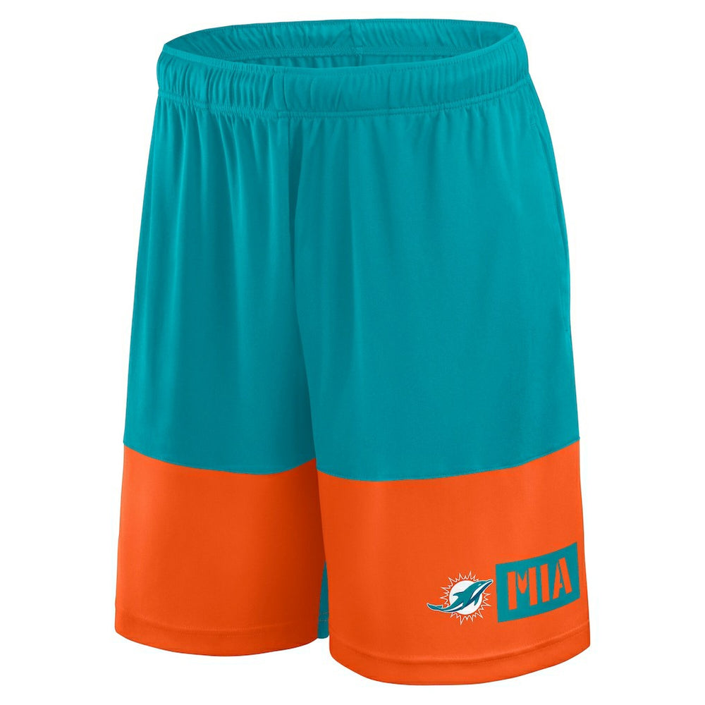 Miami Dolphins Big & Tall Best of the Best Performance Shorts - Aqua/Orange cheap