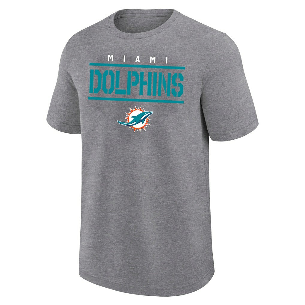 Miami Dolphins Big & Tall Top Notch T-Shirt - Heather Gray discount