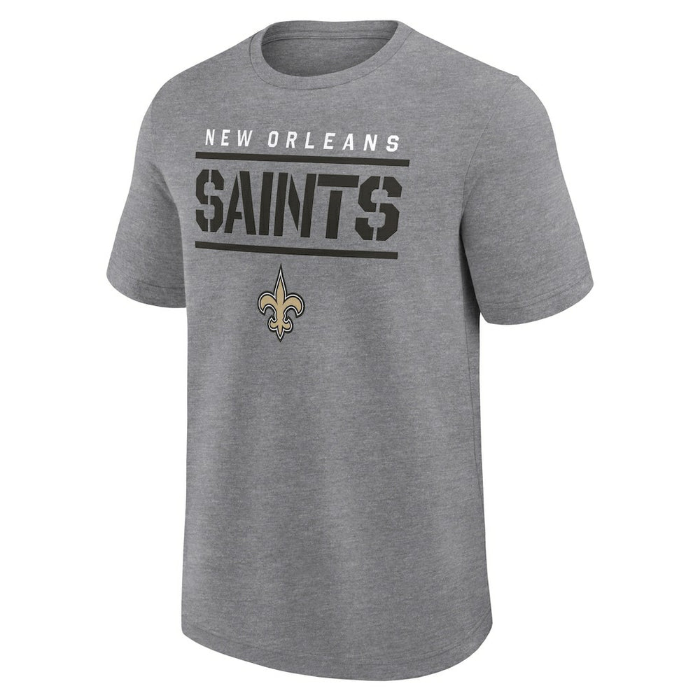 New Orleans Saints Big & Tall Top Notch T-Shirt - Heather Gray discount
