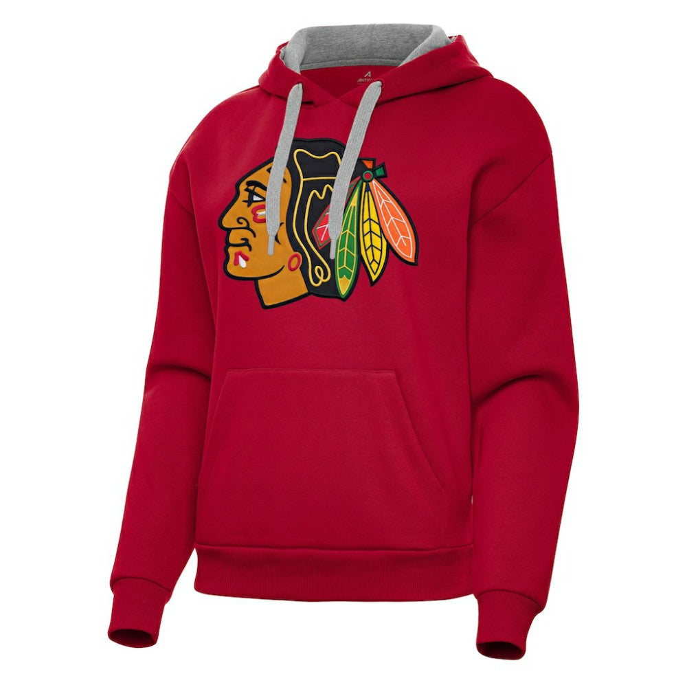 Chicago Blackhawks Antigua Women's Victory Pullover Hoodie - Red Hoodies