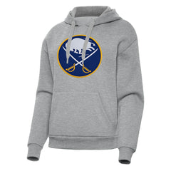 Buffalo Sabres Antigua Women's Victory Pullover Hoodie - Heather Gray Hoodies