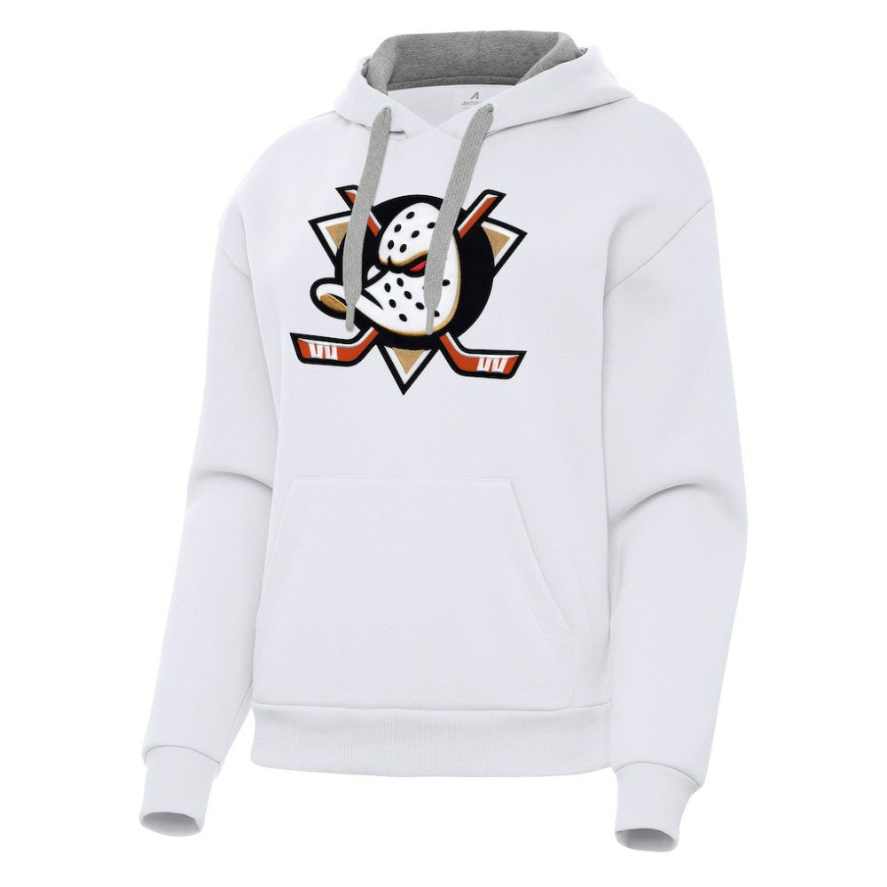 Anaheim Ducks Antigua Women's Victory Pullover Hoodie - White Hoodies