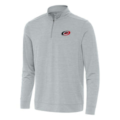 Carolina Hurricanes Antigua Bright Quarter-Zip Top - Heather Gray Tops