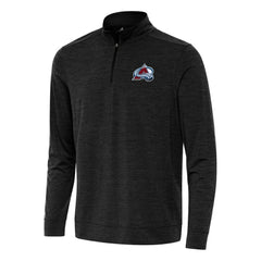 Colorado Avalanche Antigua Bright Quarter-Zip Top - Heather Black Tops
