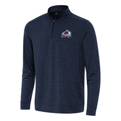 Colorado Avalanche Antigua Bright Quarter-Zip Top - Heather Navy Tops