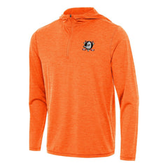Anaheim Ducks Antigua Tidy Quarter-Zip Hoodie - Heather Orange Hoodies