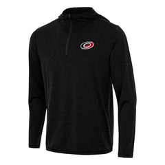 Carolina Hurricanes Antigua Tidy Quarter-Zip Hoodie - Heather Black Hoodies