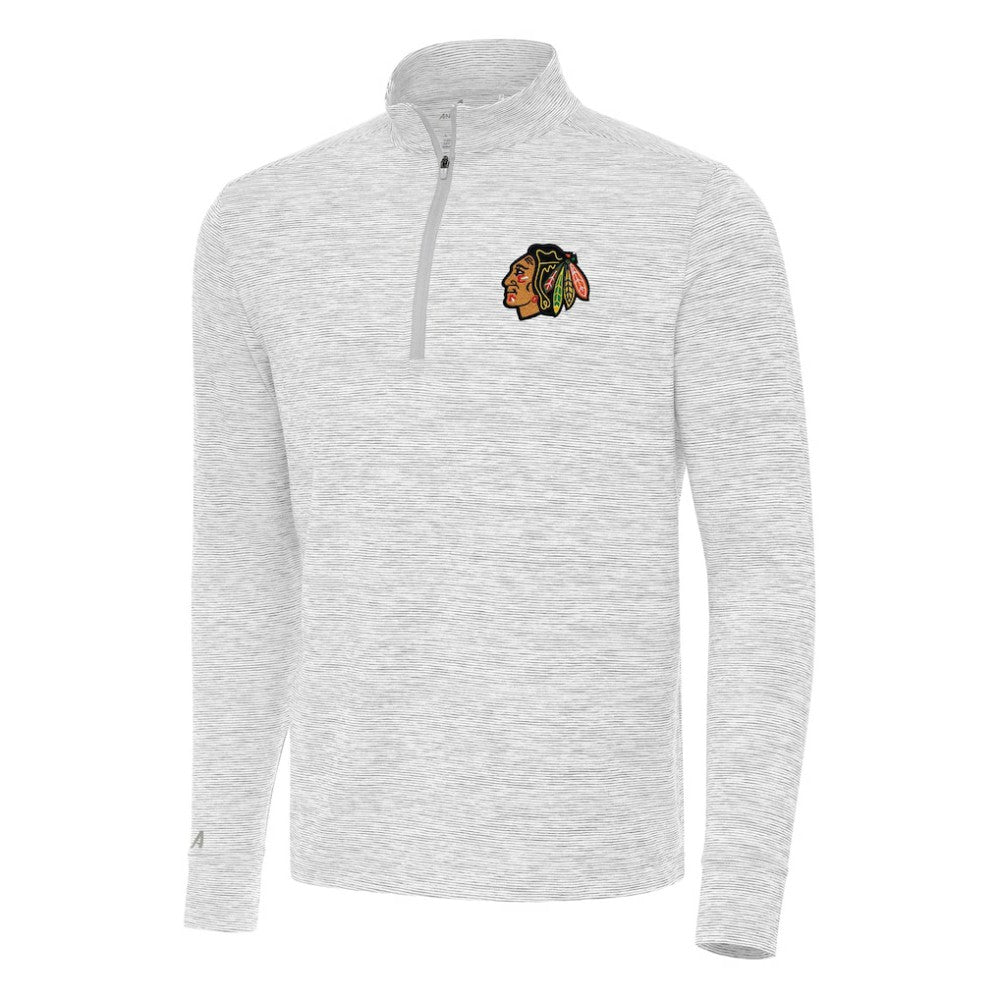 Chicago Blackhawks Antigua Cause Quarter-Zip Top - Gray Tops