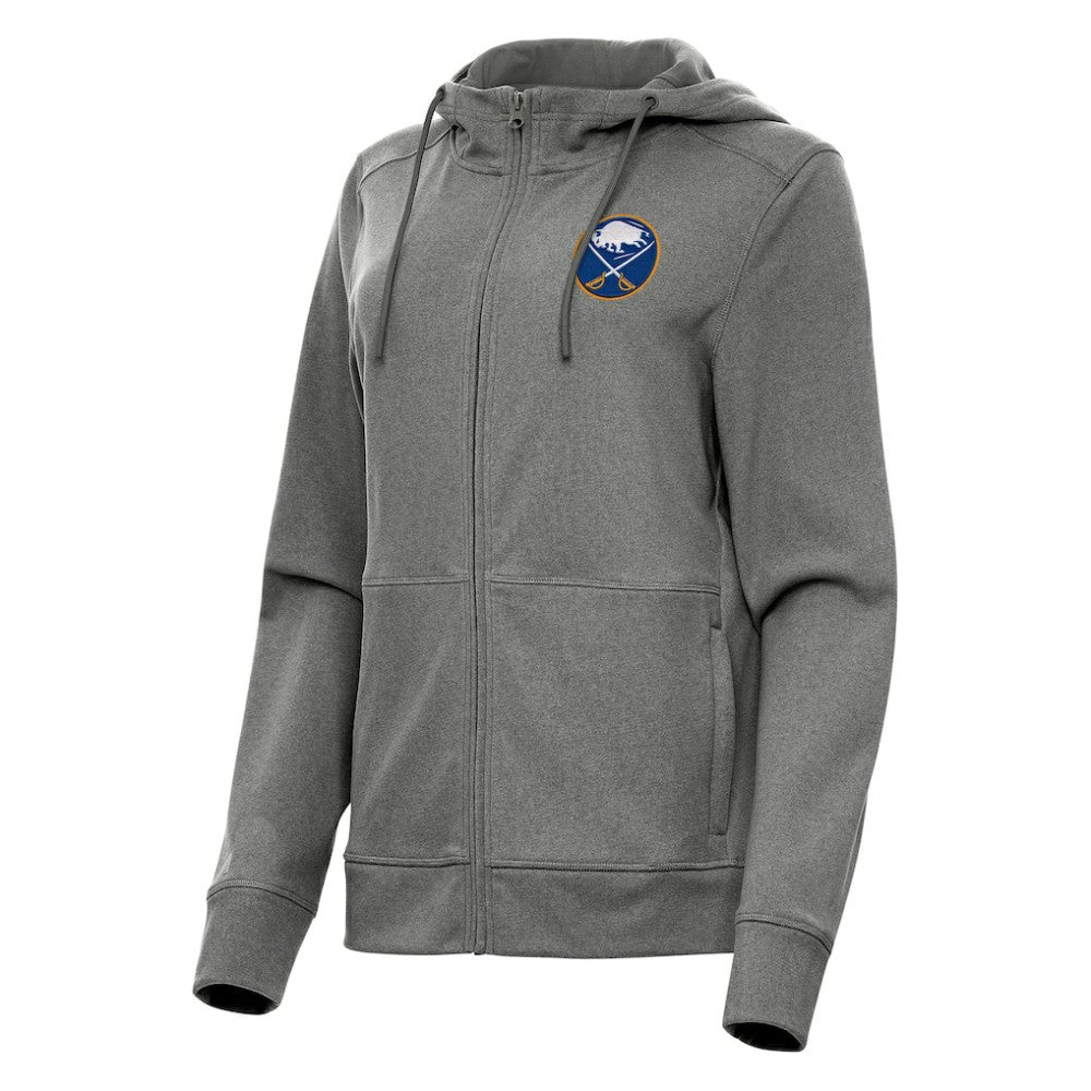 Buffalo Sabres Antigua Women's Seeker Full-Zip Hoodie - Heather Black Hoodies