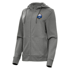 Buffalo Sabres Antigua Women's Seeker Full-Zip Hoodie - Heather Black Hoodies