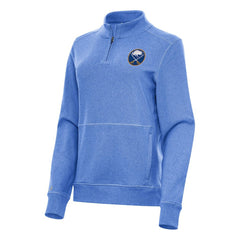 Buffalo Sabres Antigua Women's Crush Quarter-Zip Fleece Sweatshirt - Heather Royal Sweatshirts
