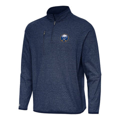 Buffalo Sabres Antigua Certain Quarter-Zip Tri-Blend Sweatshirt - Heather Navy Sweatshirts