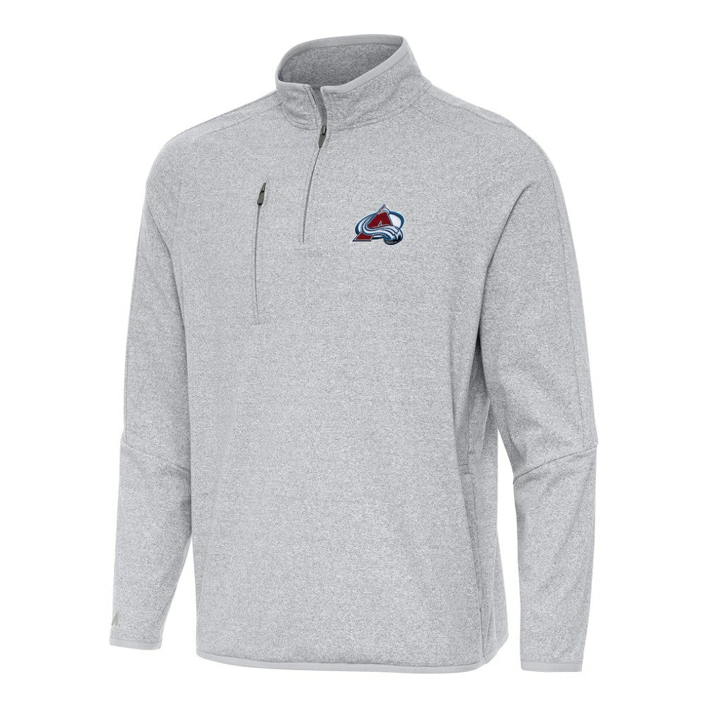Colorado Avalanche Antigua Certain Quarter-Zip Tri-Blend Sweatshirt - Heather Gray Sweatshirts