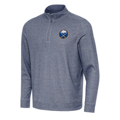Buffalo Sabres Antigua Subtle Quarter-Zip Sweatshirt - Heather Navy Sweatshirts