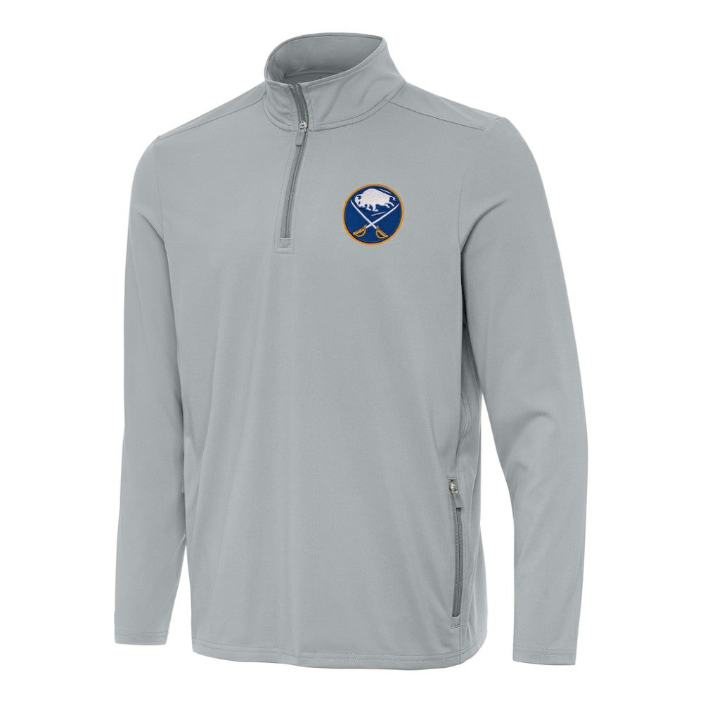 Buffalo Sabres Antigua Perilous Quarter-Zip Sweatshirt - Gray Sweatshirts