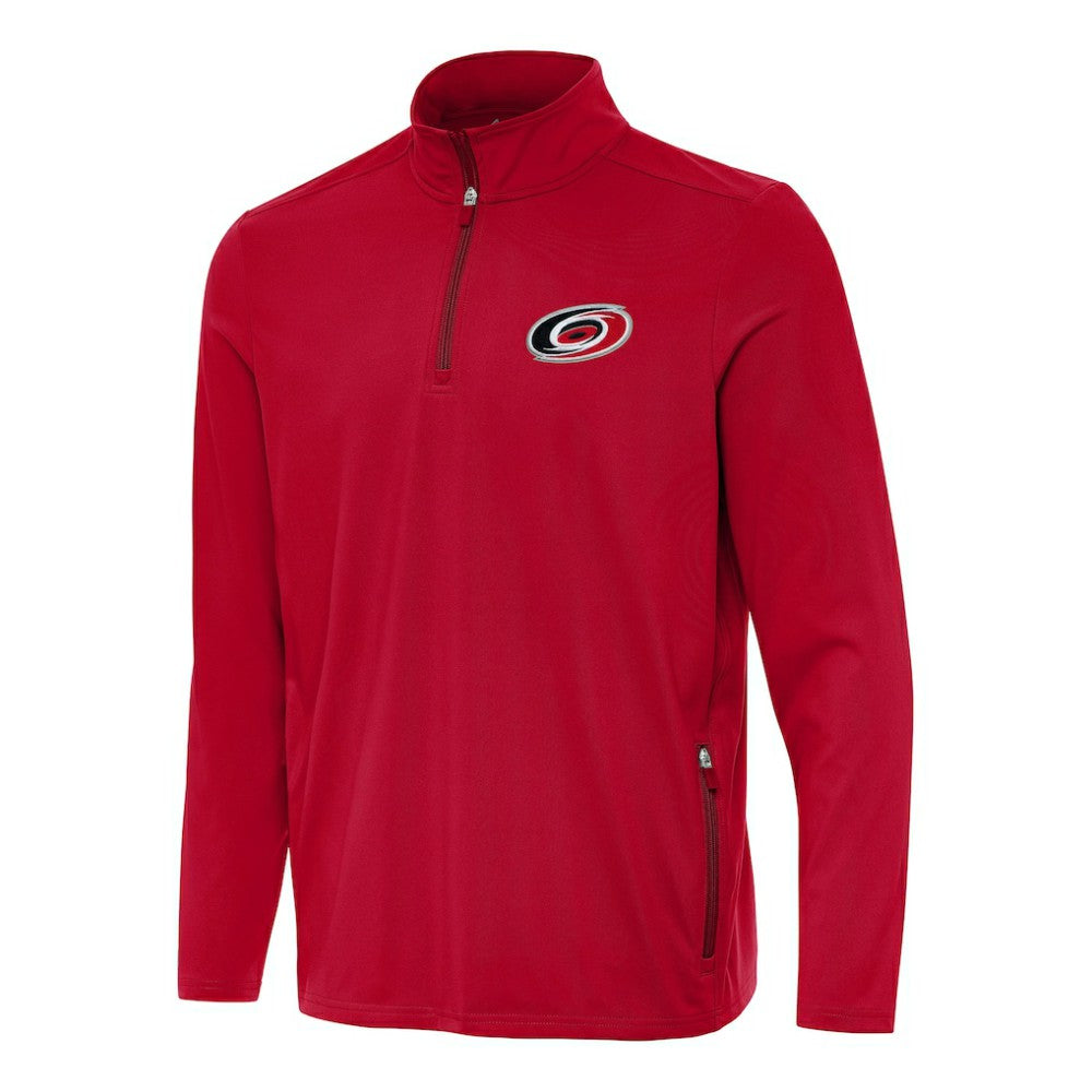 Carolina Hurricanes Antigua Perilous Quarter-Zip Sweatshirt - Red Sweatshirts