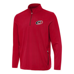 Carolina Hurricanes Antigua Perilous Quarter-Zip Sweatshirt - Red Sweatshirts